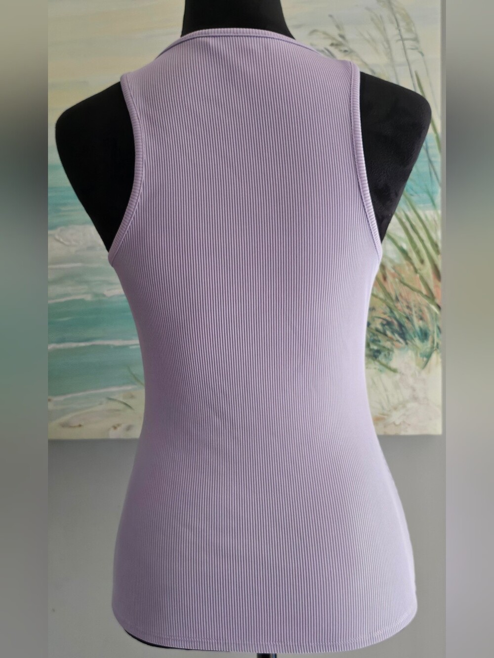 WHBM Forme Ribbed Stretch Tank - Picture 3 of 6